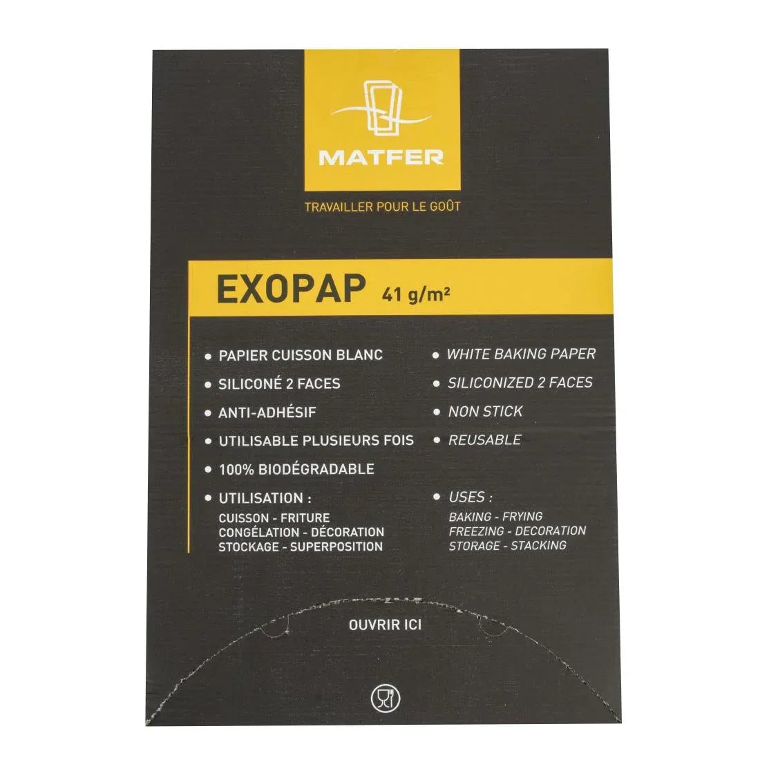 CX520 Matfer Bourgeat Exopap Baking Paper 600 x 400mm (Pack of 500) - JD Catering Equipment Solutions Ltd