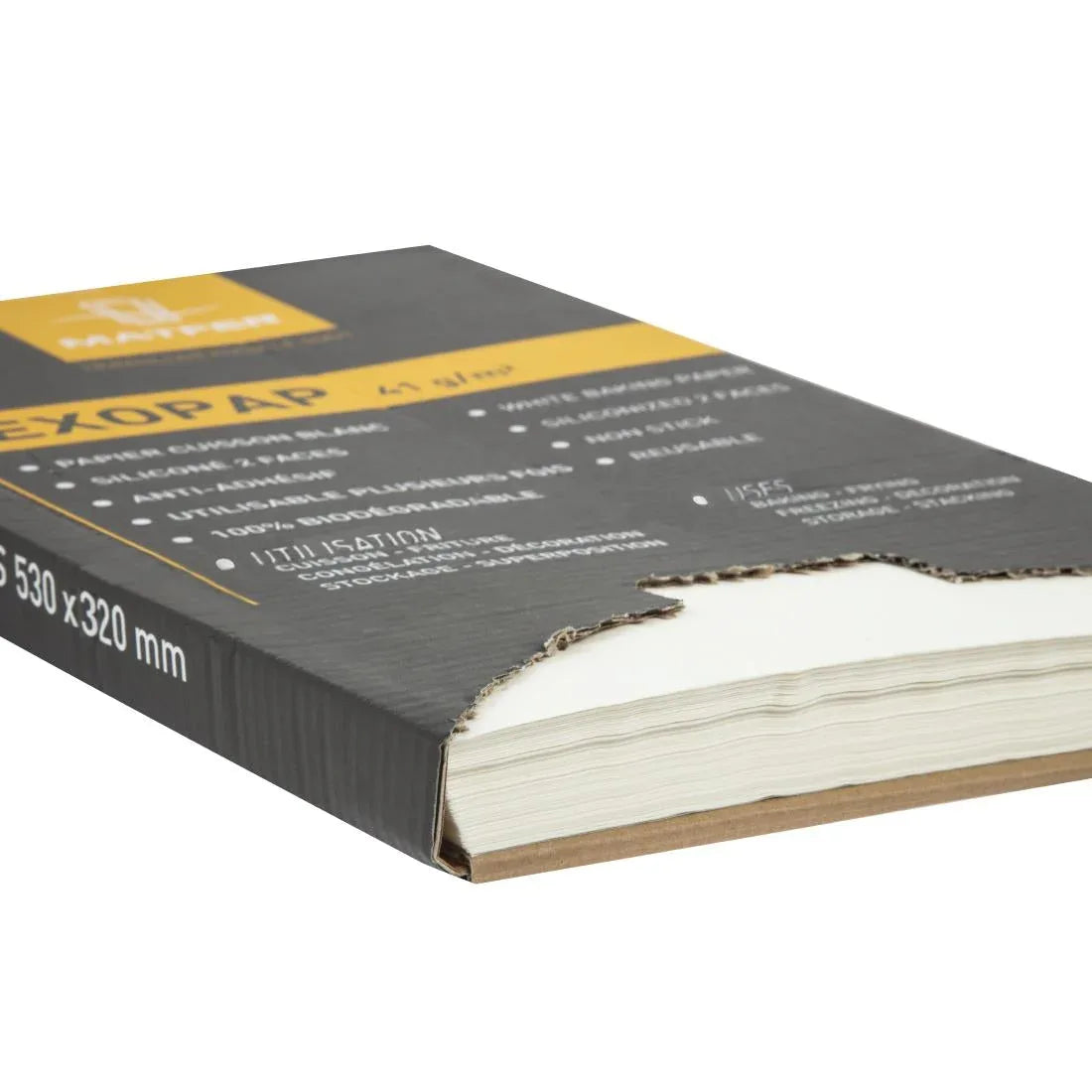 CX521 Matfer Bourgeat Exopap Baking Paper 325 x 530mm (Pack of 500) - JD Catering Equipment Solutions Ltd