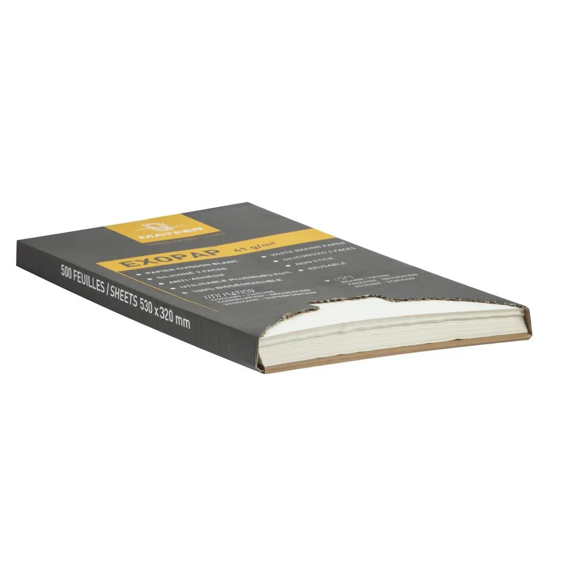 CX521 Matfer Bourgeat Exopap Baking Paper 325 x 530mm (Pack of 500) - JD Catering Equipment Solutions Ltd