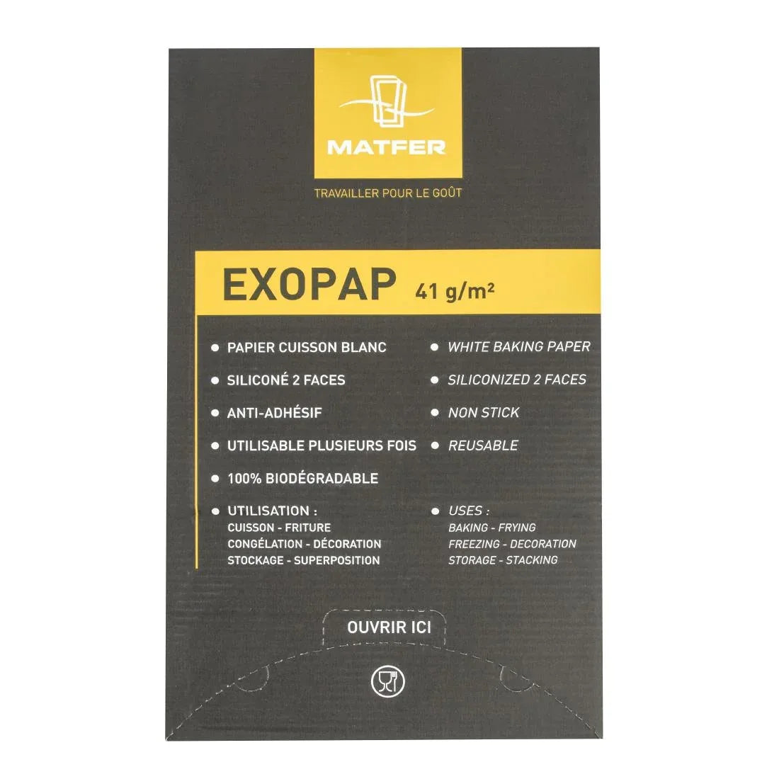 CX521 Matfer Bourgeat Exopap Baking Paper 325 x 530mm (Pack of 500) - JD Catering Equipment Solutions Ltd