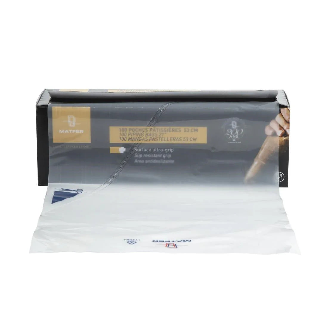 CX523 Matfer Bourgeat Disposable Piping Bags Clear (Roll of 100x530mm) - JD Catering Equipment Solutions Ltd