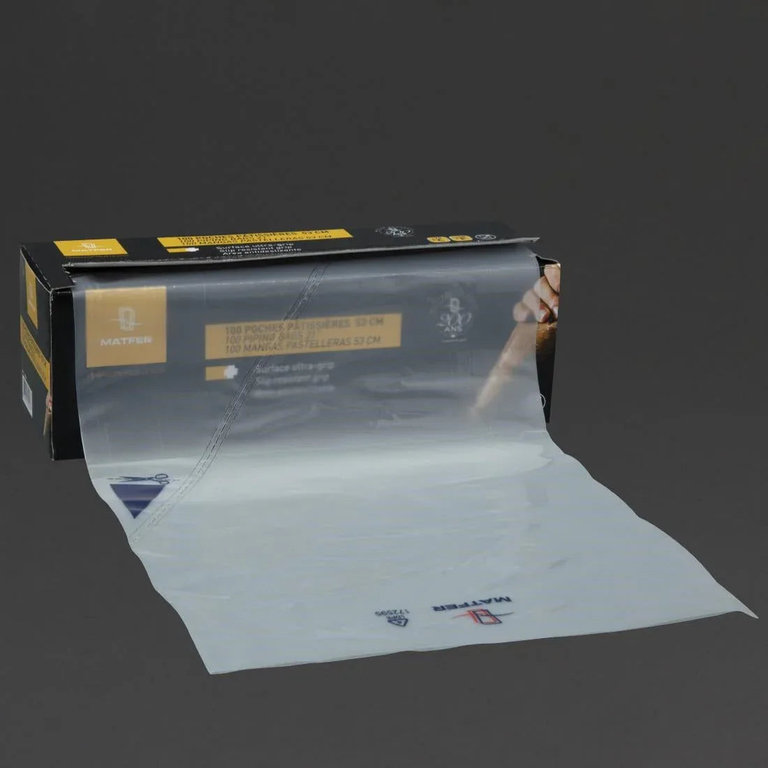 CX523 Matfer Bourgeat Disposable Piping Bags Clear (Roll of 100x530mm) - JD Catering Equipment Solutions Ltd