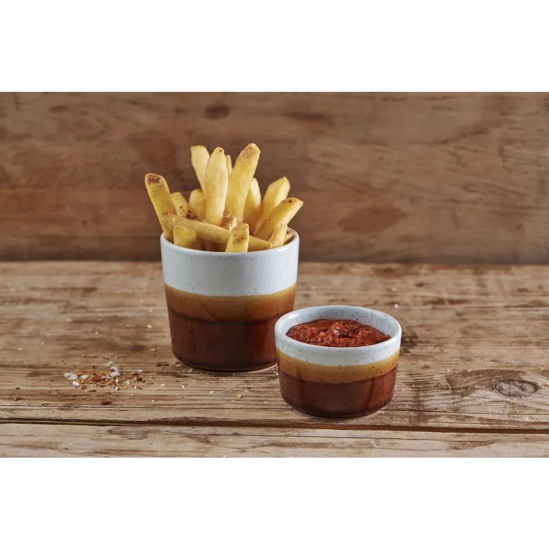 CX621 Siena Nourish Straight Sided Dip Pots Barley White 4oz (Pack of 12) - JD Catering Equipment Solutions Ltd