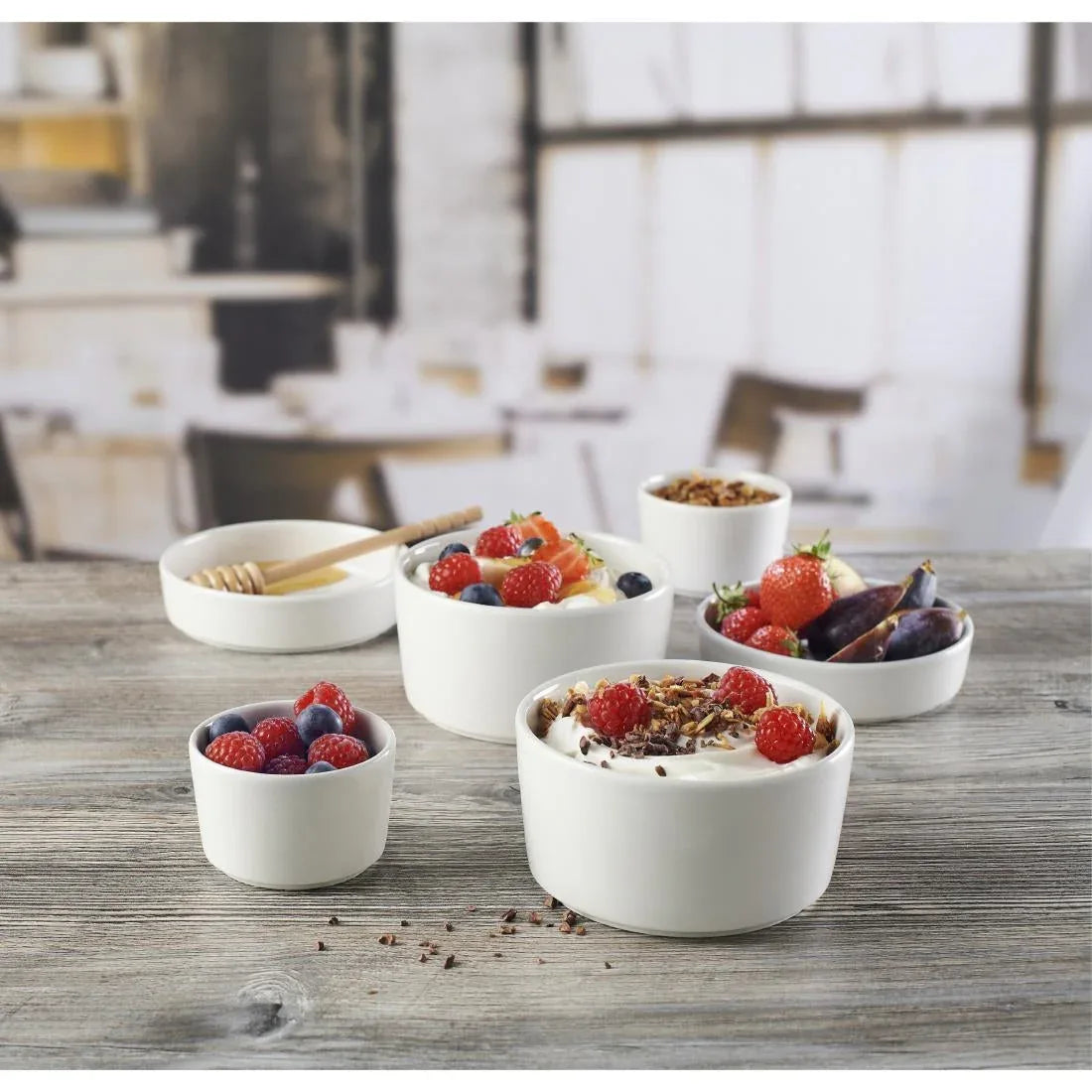 CX631 Churchill Super Vitrified Nourish Straight Sided Dip Pots White 4oz (Pack of 12) - JD Catering Equipment Solutions Ltd