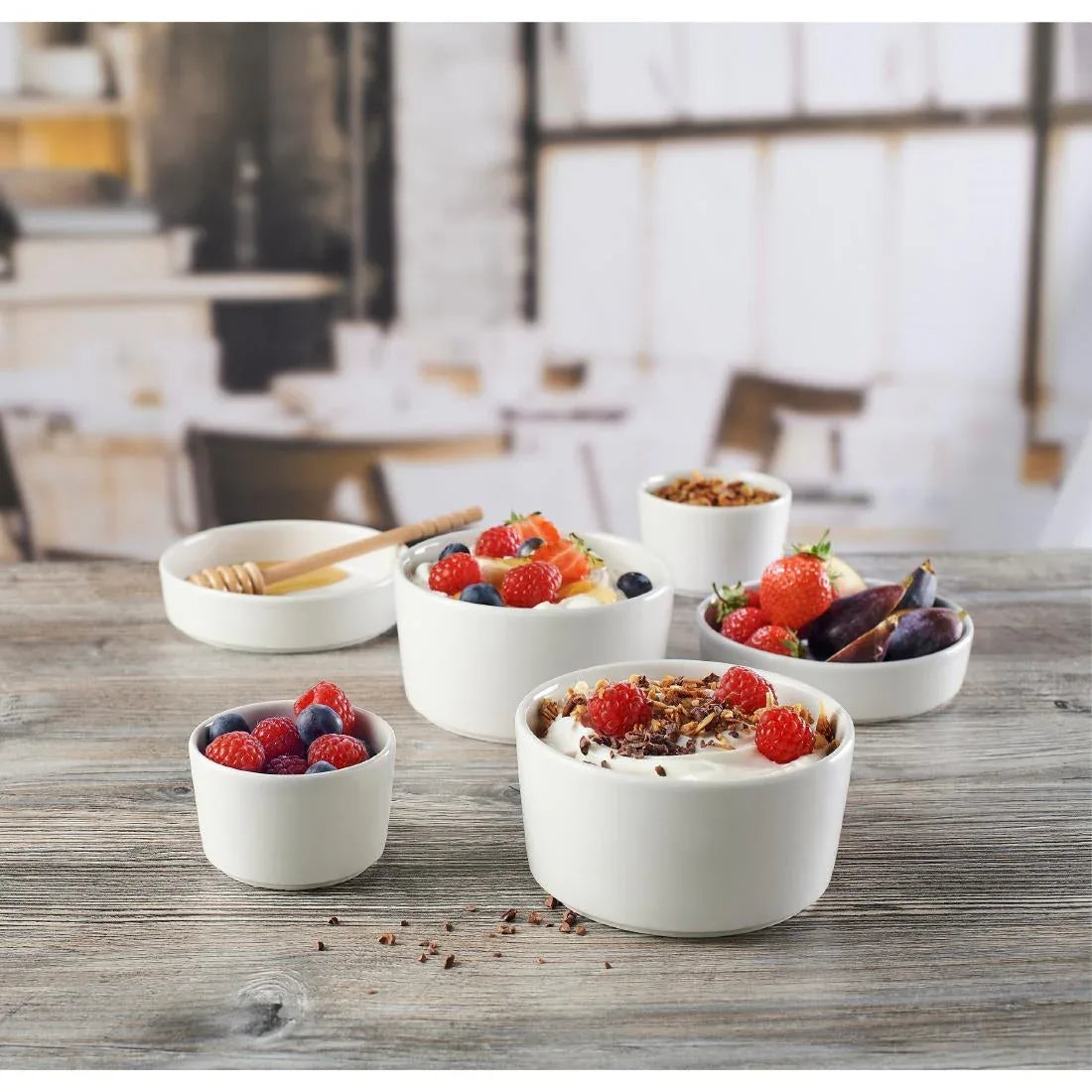 CX633 Churchill Super Vitrified Nourish Straight Sided Soup Bowls White 15oz (Pack of 12) - JD Catering Equipment Solutions Ltd