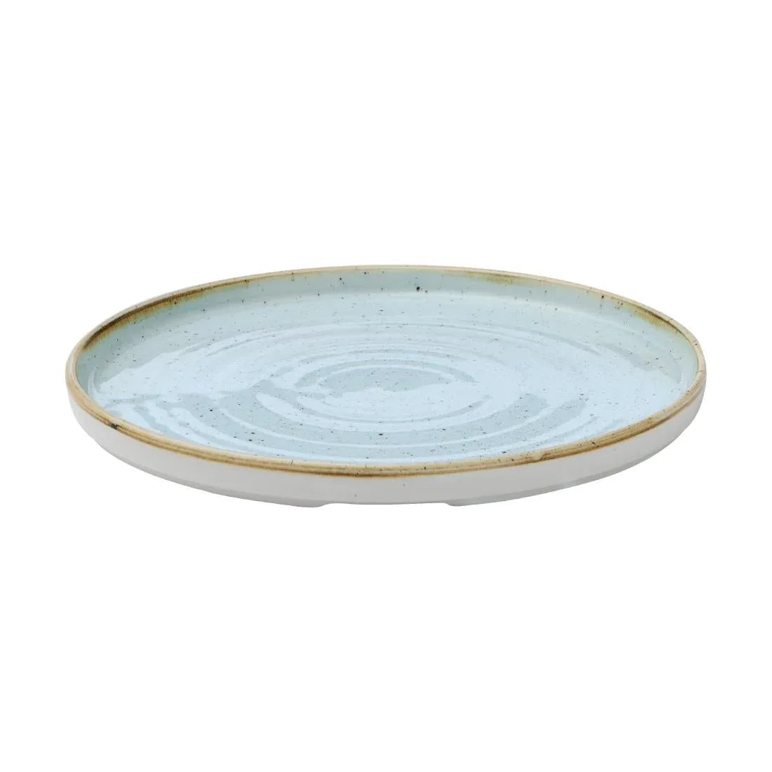 CX635 Churchill Stonecast Walled Plates Duck Egg 260mm (Pack of 6) - JD Catering Equipment Solutions Ltd