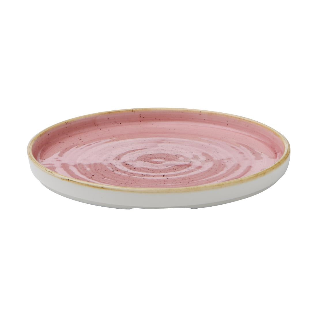 CX636 Churchill Stonecast Walled Plates Pink 220mm (Pack of 6) JD Catering Equipment Solutions Ltd