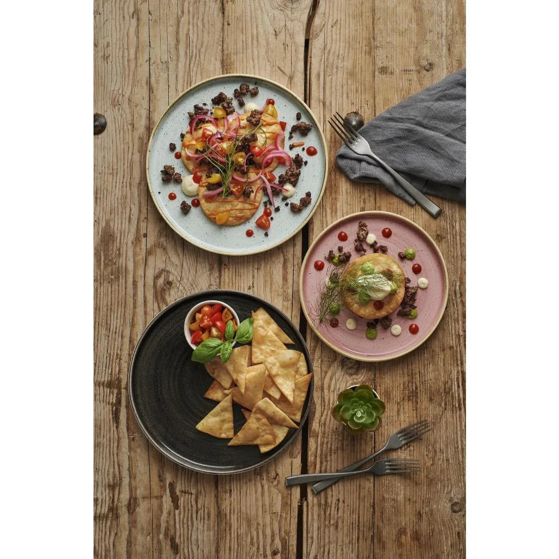 CX636 Churchill Stonecast Walled Plates Pink 220mm (Pack of 6) - JD Catering Equipment Solutions Ltd