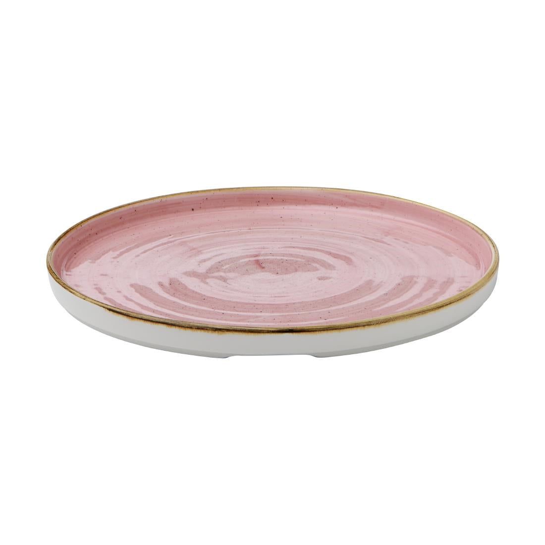 CX637 Churchill Stonecast Walled Plates Pink 260mm (Pack of 6) JD Catering Equipment Solutions Ltd