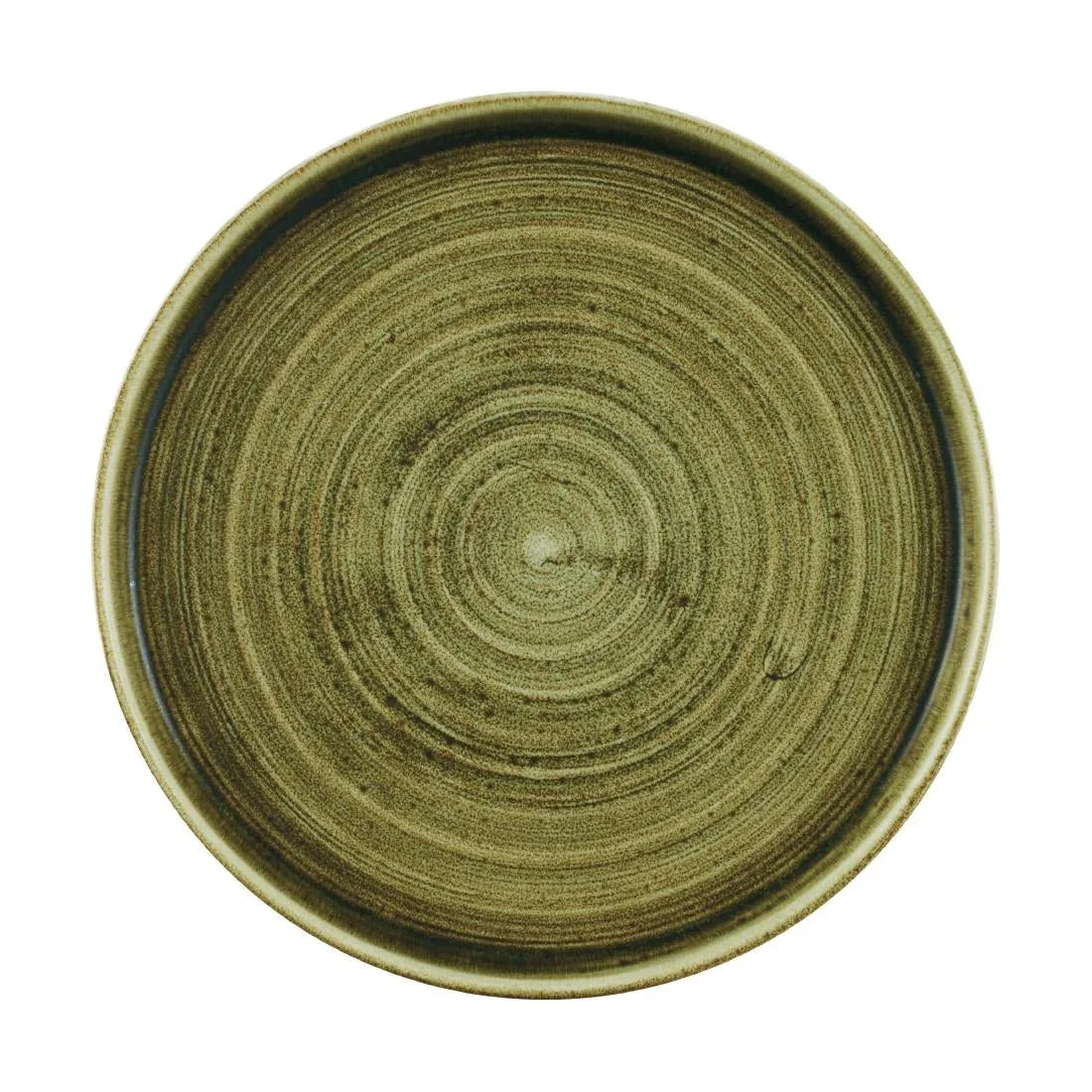 CX638 Churchill Stonecast Plume Walled Plates Green 220mm (Pack of 6) - JD Catering Equipment Solutions Ltd