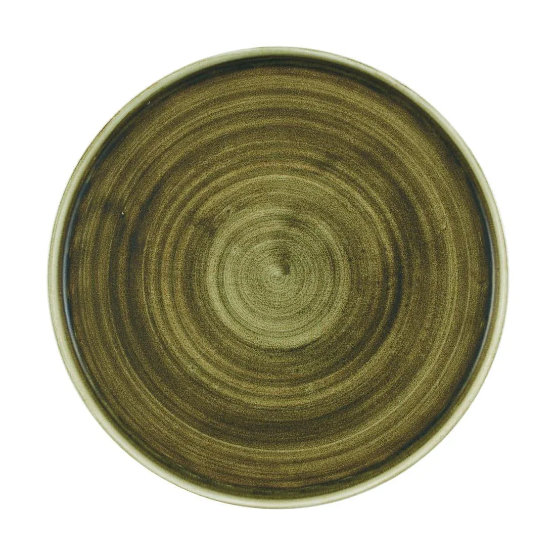 CX639 Churchill Stonecast Plume Walled Plates Green 260mm (Pack of 6) - JD Catering Equipment Solutions Ltd
