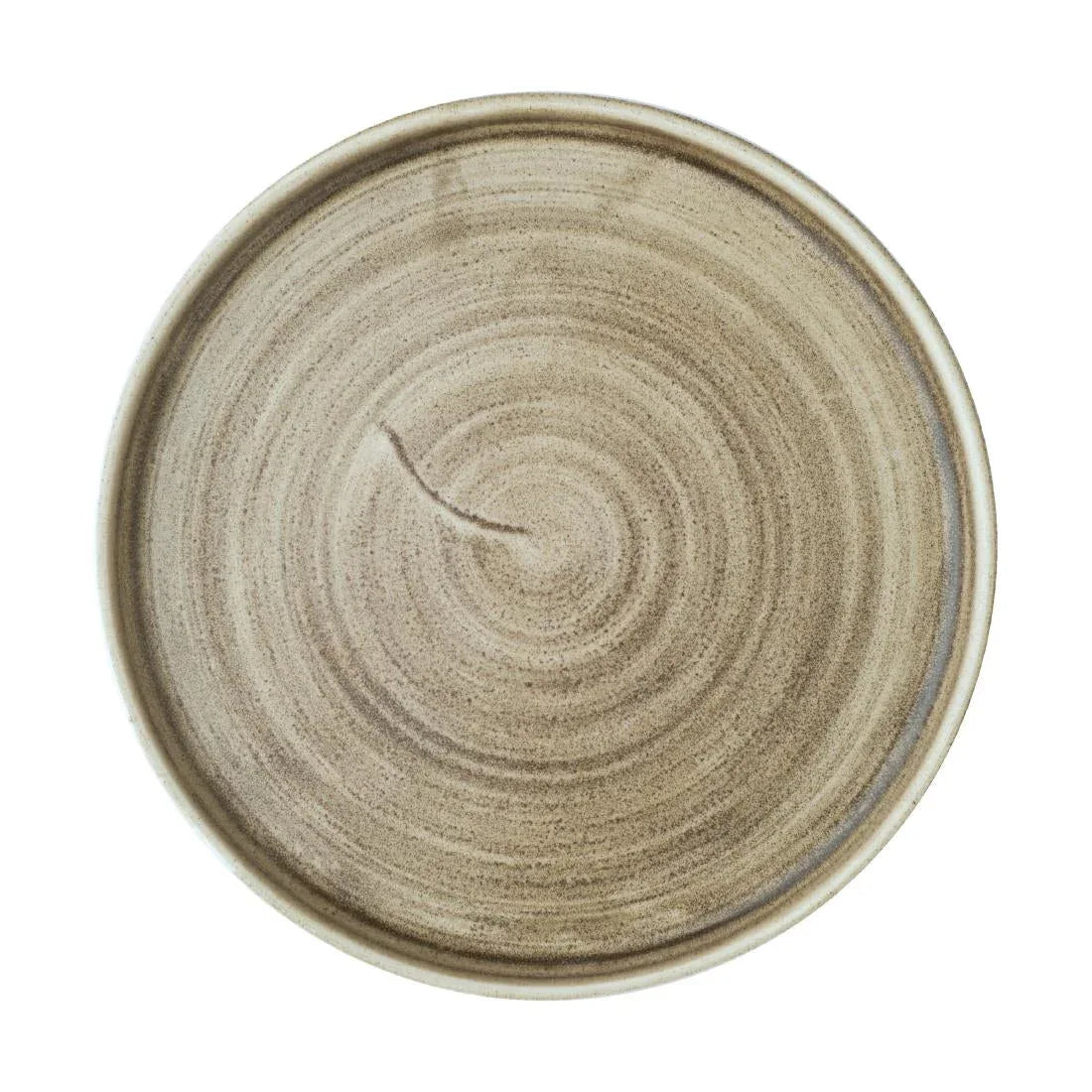 CX642 Churchill Stonecast Patina Antique Taupe Walled Plates 220mm (Pack of 6) - JD Catering Equipment Solutions Ltd