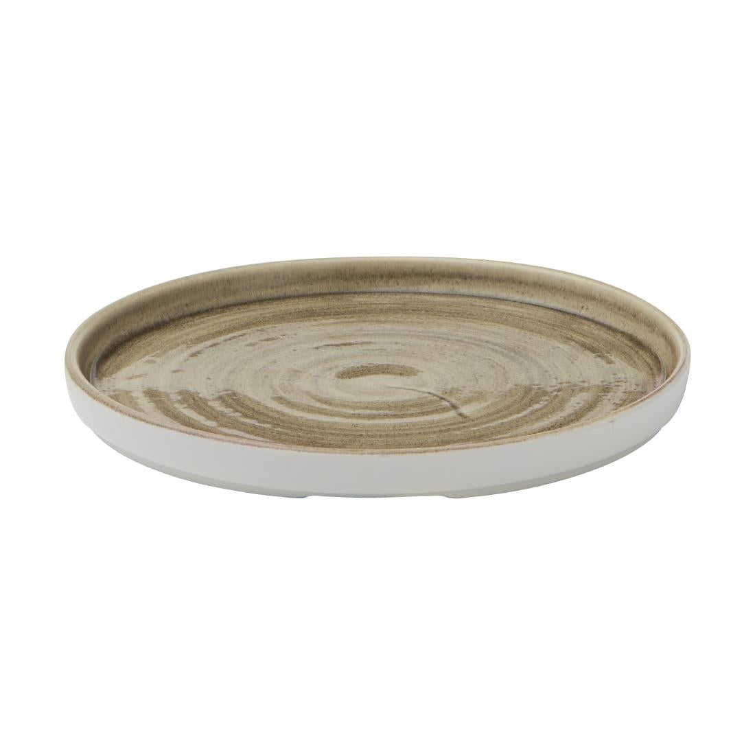 CX642 Churchill Stonecast Patina Antique Taupe Walled Plates 220mm (Pack of 6) JD Catering Equipment Solutions Ltd