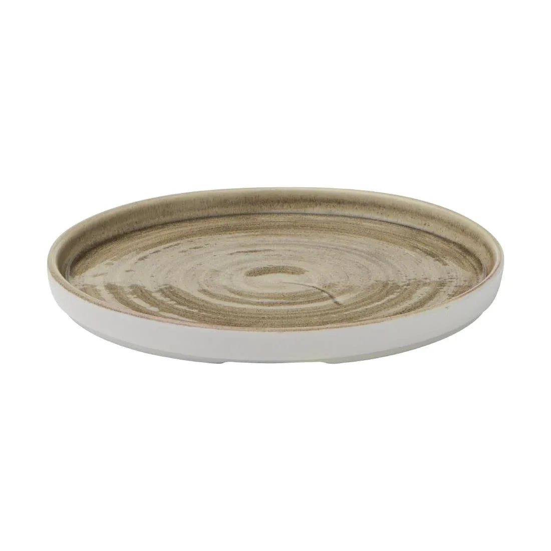 CX642 Churchill Stonecast Patina Antique Taupe Walled Plates 220mm (Pack of 6) - JD Catering Equipment Solutions Ltd
