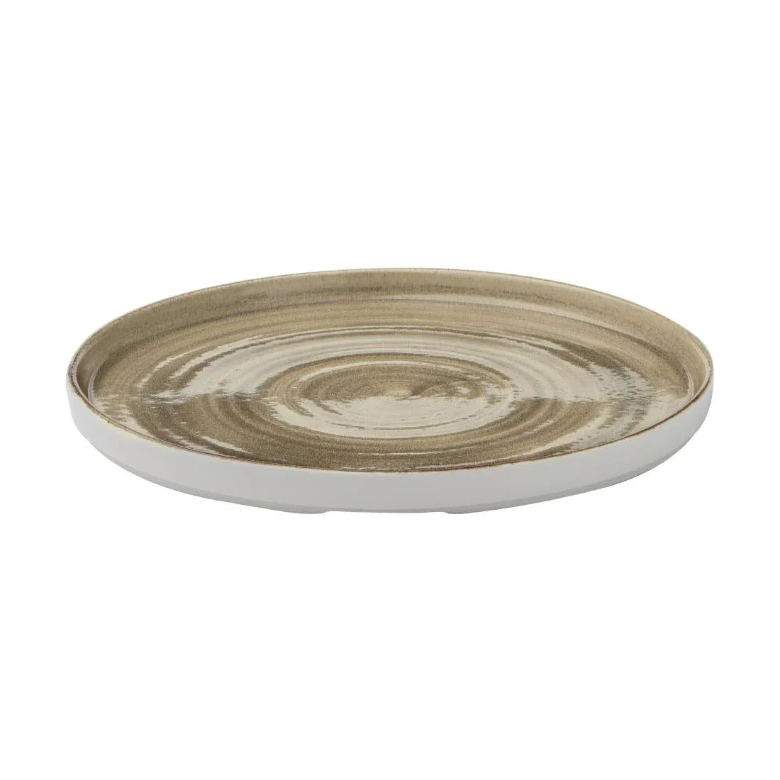 CX643 Churchill Stonecast Patina Antique Taupe Walled Plates 260mm (Pack of 6) - JD Catering Equipment Solutions Ltd