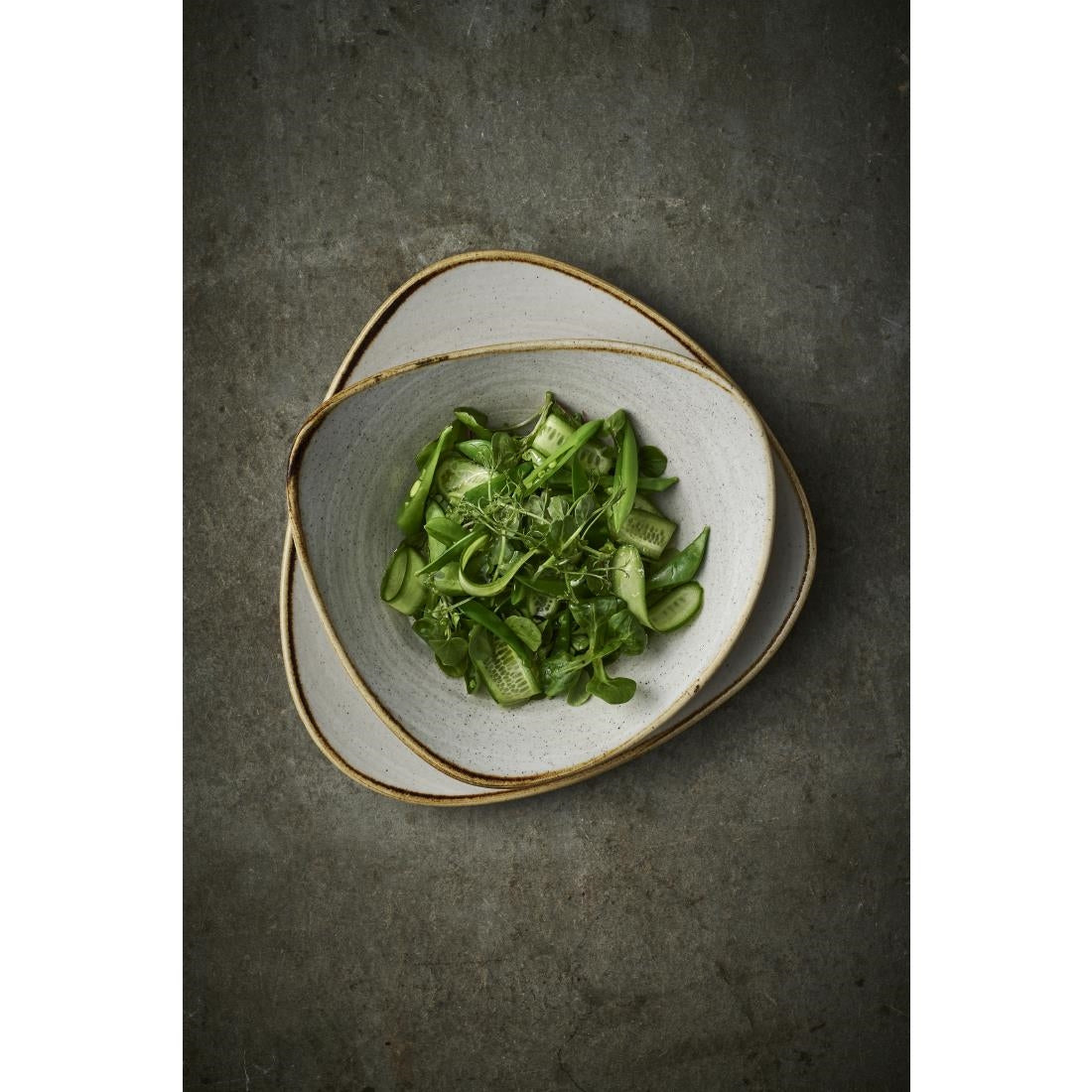 CX655 Churchill Stonecast Raw Lotus Plates Grey 228mm (Pack of 12) JD Catering Equipment Solutions Ltd