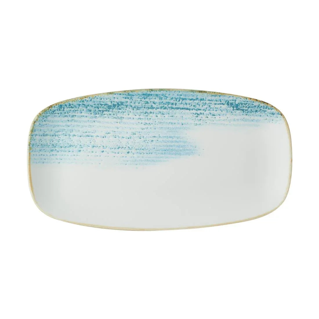 CX674 Churchill Homespun Accents Aquamarine Oblong Plates 296X152mm (Pack of 12) - JD Catering Equipment Solutions Ltd