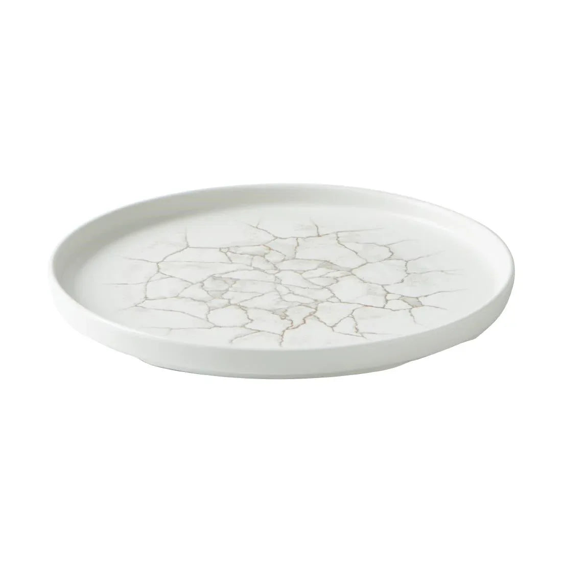 CX677 Churchill Studio Prints Kintsugi Agate Walled Plates Grey 260mm (Pack of 6) - JD Catering Equipment Solutions Ltd