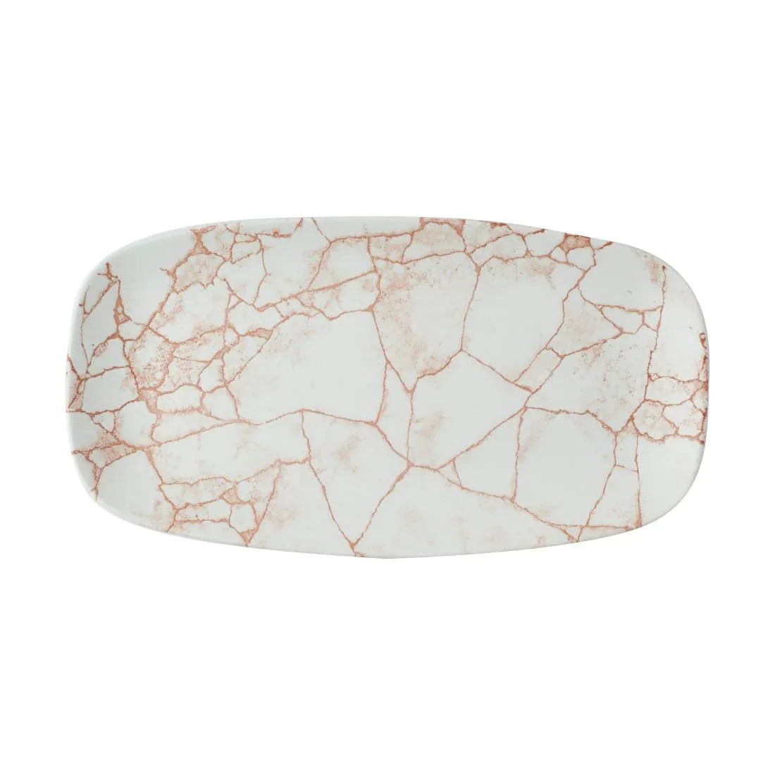 CX690 Churchill Studio Prints Kintsugi Oblong Plates Coral 298X152mm (Pack of 12) - JD Catering Equipment Solutions Ltd