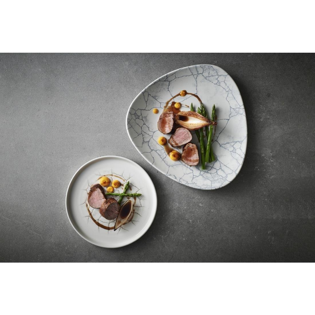 CX692 Churchill Studio Prints Kintsugi Pearl Lotus Plates Grey 254mm (Pack of 12) - JD Catering Equipment Solutions Ltd