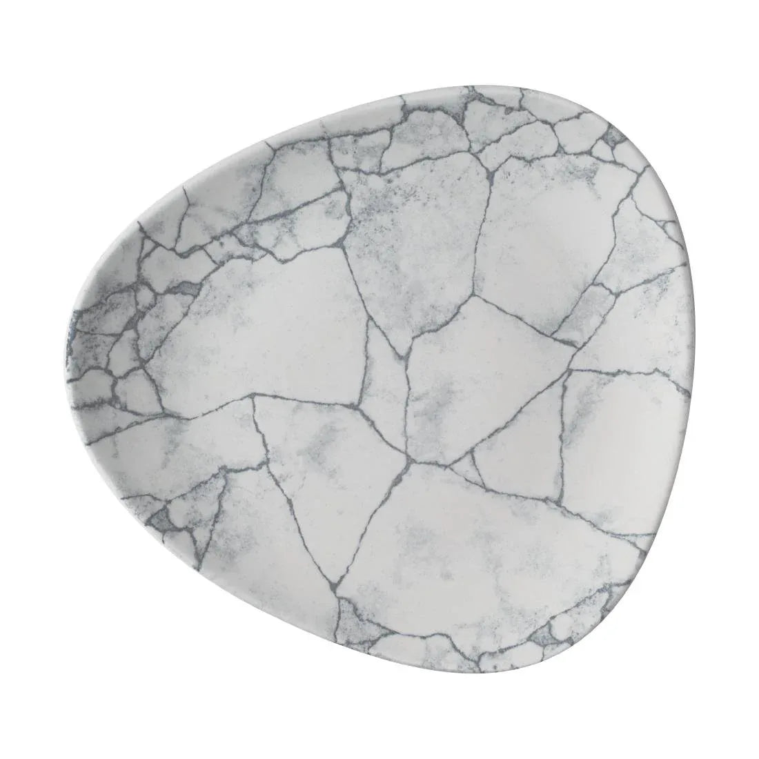 CX694 Churchill Studio Prints Kintsugi Pearl Lotus Plates Grey 228mm (Pack of 12) - JD Catering Equipment Solutions Ltd