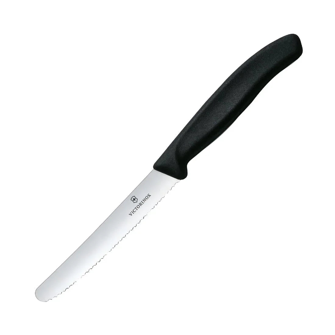 CX740 Tomato/Utility Knife, Serrated Edge 11cm Black - JD Catering Equipment Solutions Ltd