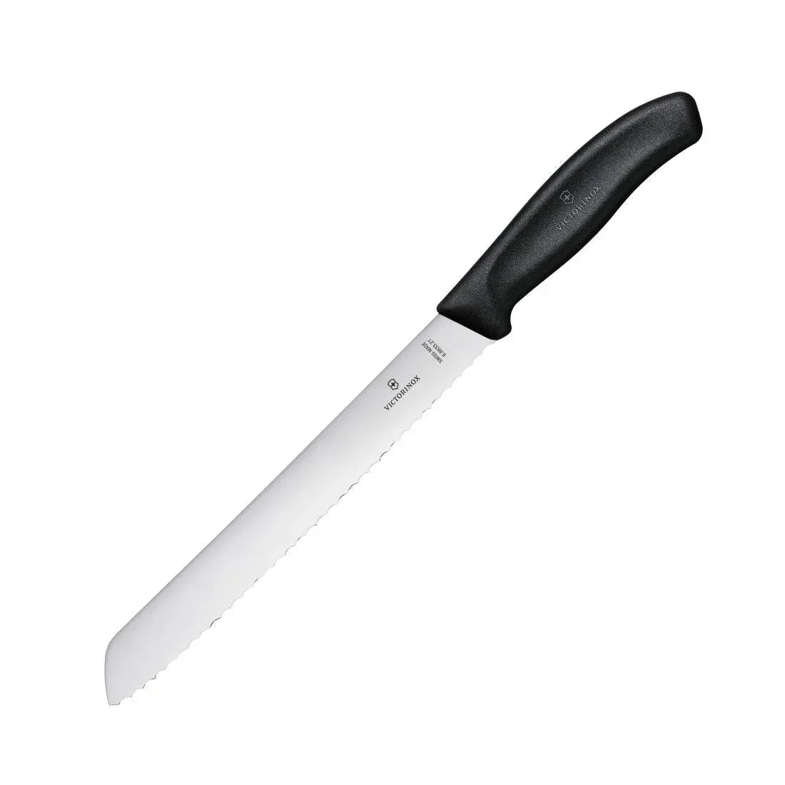 CX745 Bread Knife, Serrated Edge (Blister Pack) 21cm Black - JD Catering Equipment Solutions Ltd