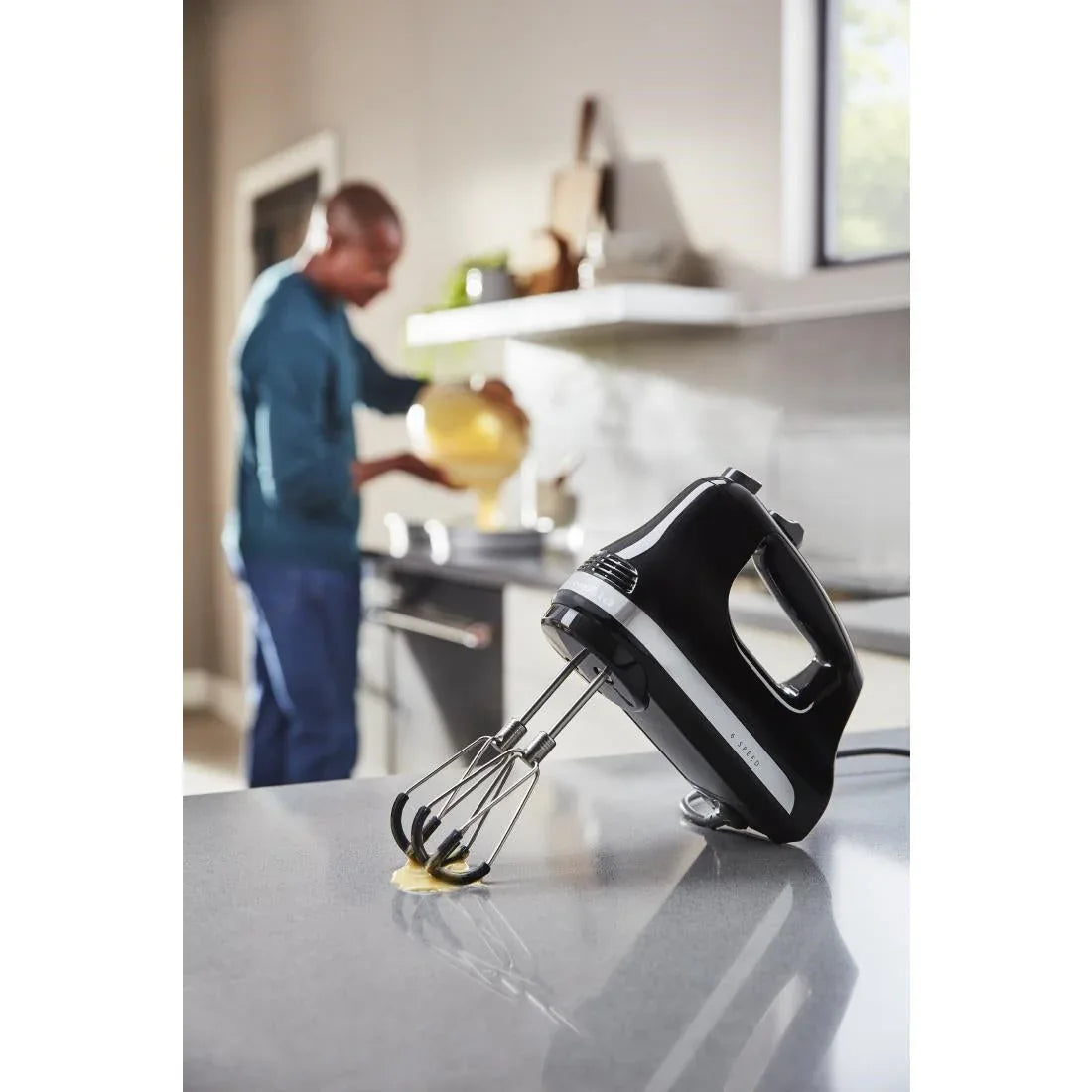 CX779 KitchenAid 6 Speed Hand Mixer with Flex Edge Beaters 5KHM6118BOB - JD Catering Equipment Solutions Ltd