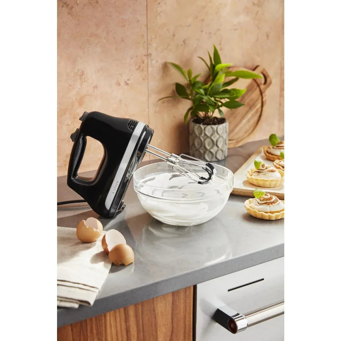 CX779 KitchenAid 6 Speed Hand Mixer with Flex Edge Beaters 5KHM6118BOB - JD Catering Equipment Solutions Ltd