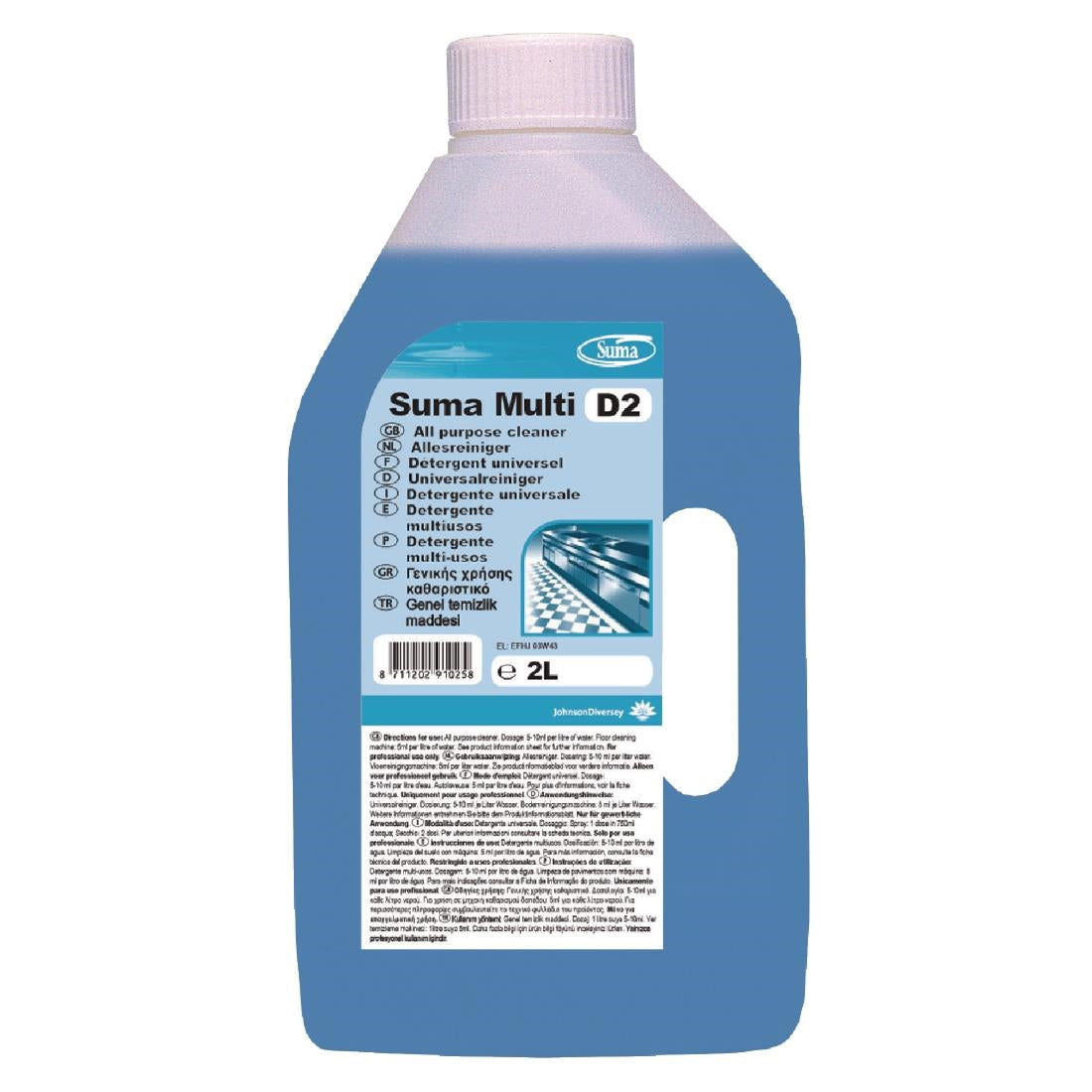 CX801 Suma Multi D2 All-Purpose Cleaner Concentrate 2Ltr JD Catering Equipment Solutions Ltd