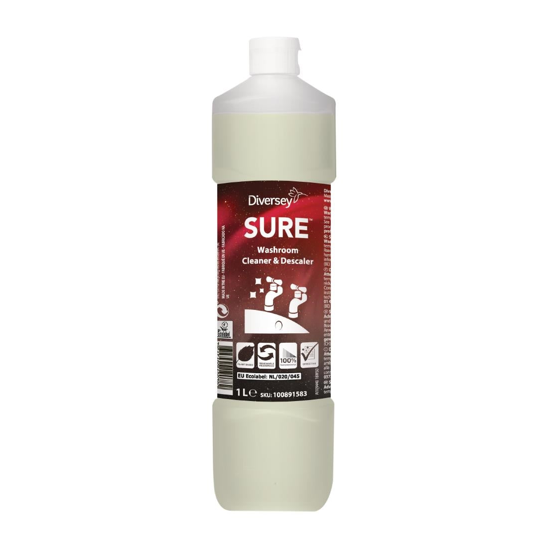 CX823 SURE Washroom Cleaner and Descaler Concentrate 1Ltr JD Catering Equipment Solutions Ltd