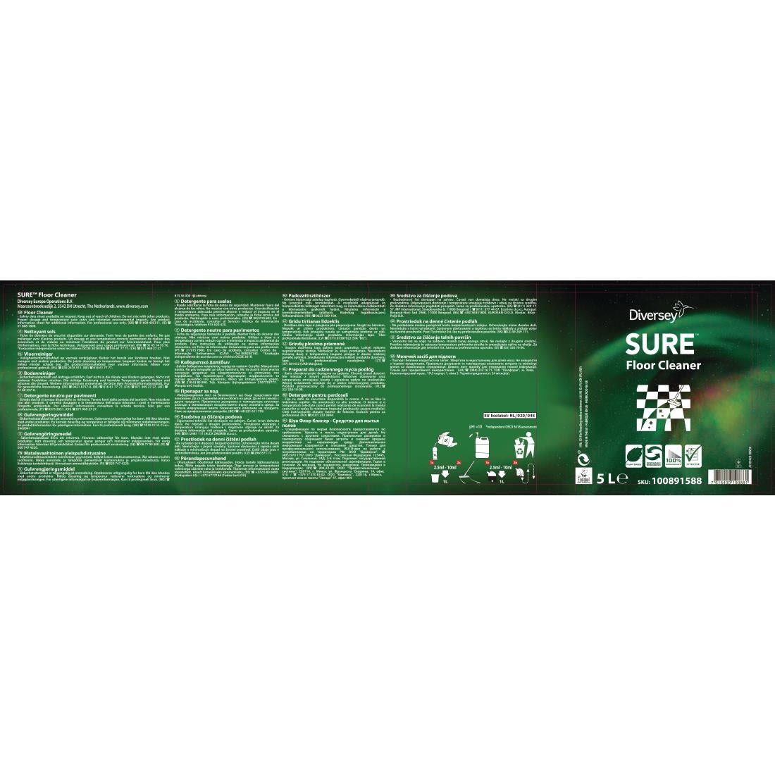 CX826 SURE Floor Cleaner Concentrate 5Ltr JD Catering Equipment Solutions Ltd