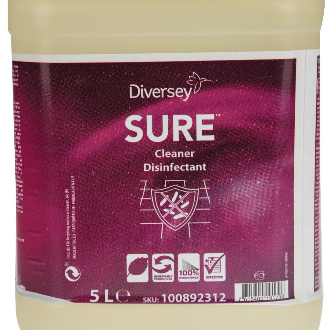 CX833 SURE Cleaner and Disinfectant Concentrate 5Ltr - JD Catering Equipment Solutions Ltd