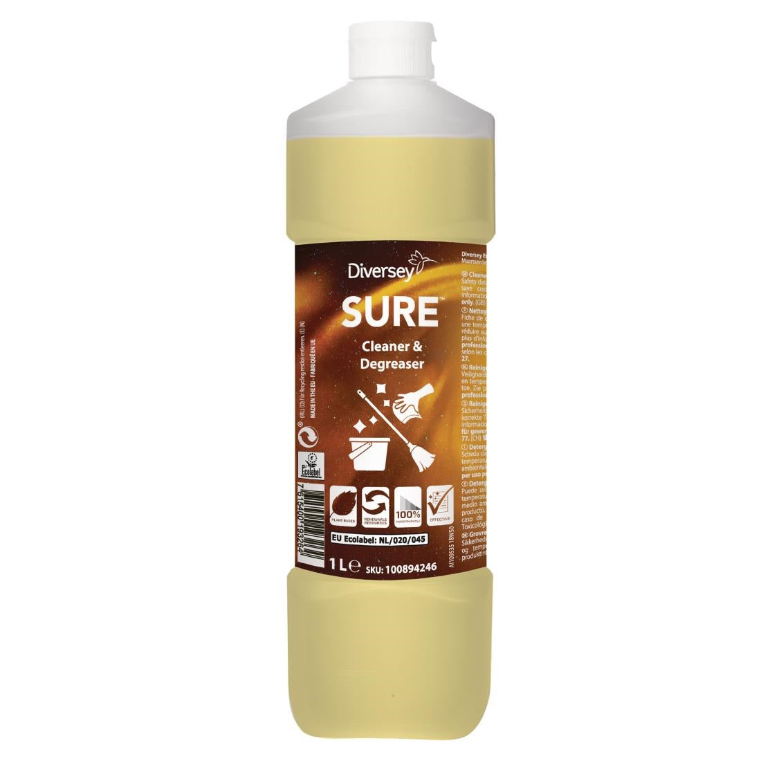 CX837 SURE Kitchen Cleaner and Degreaser Concentrate 1Ltr JD Catering Equipment Solutions Ltd