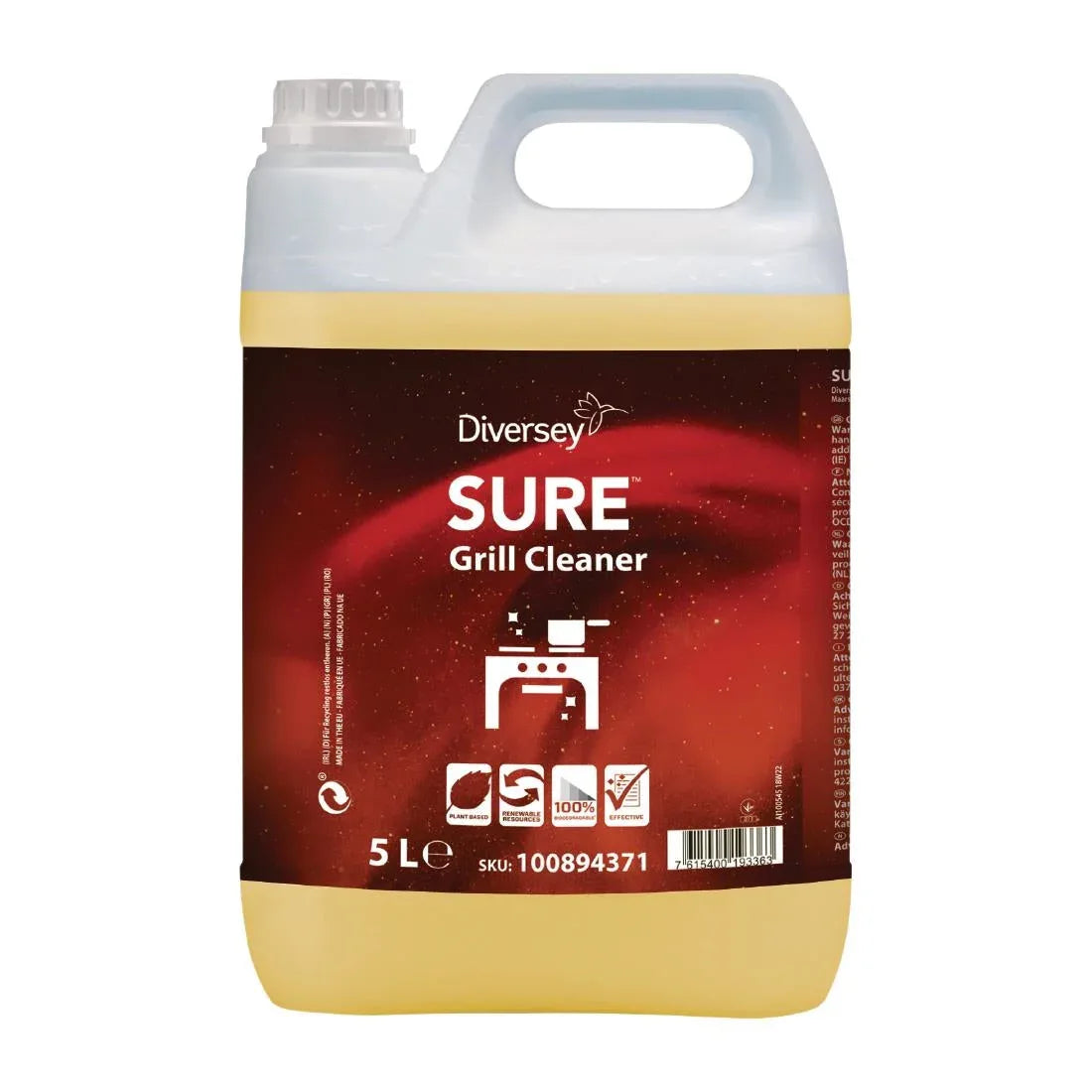 CX839 SURE Grill Cleaner Concentrate 5Ltr - JD Catering Equipment Solutions Ltd