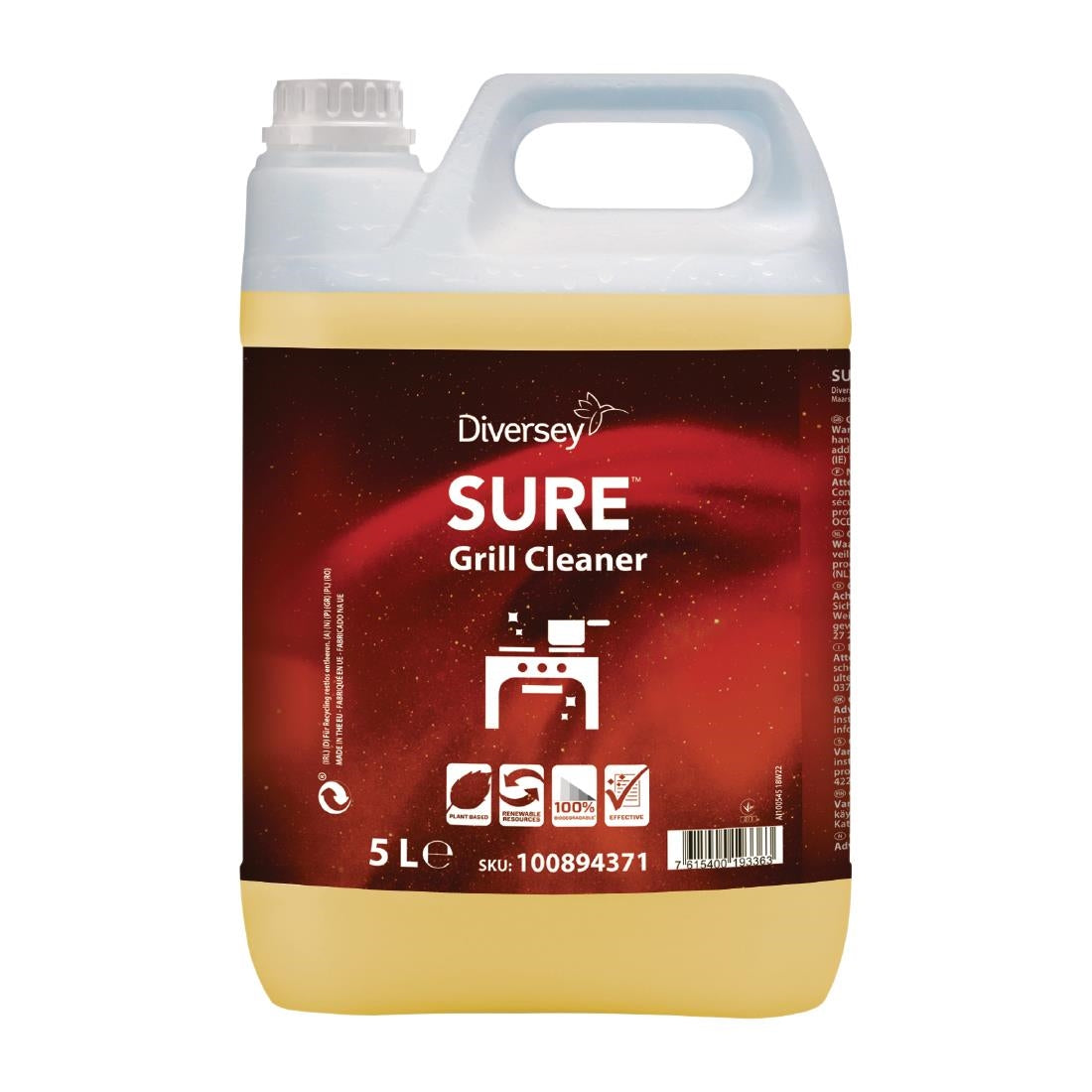 CX839 SURE Grill Cleaner Concentrate 5Ltr JD Catering Equipment Solutions Ltd