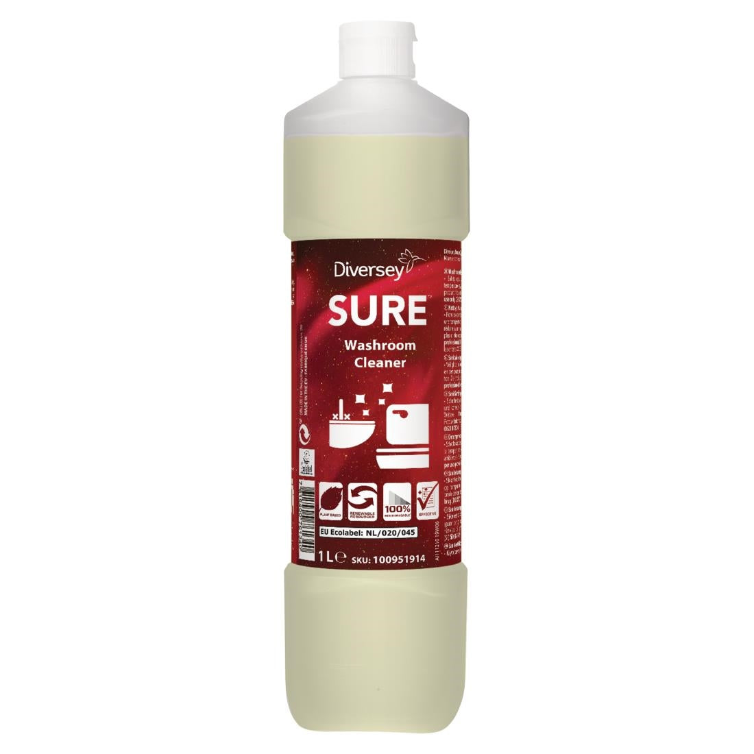 CX841 SURE Washroom Cleaner Concentrate 1 Litre JD Catering Equipment Solutions Ltd