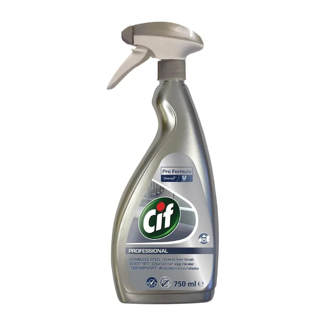 CX859 Cif Pro Formula Glass and Stainless Steel Cleaner Ready To Use 750ml - JD Catering Equipment Solutions Ltd