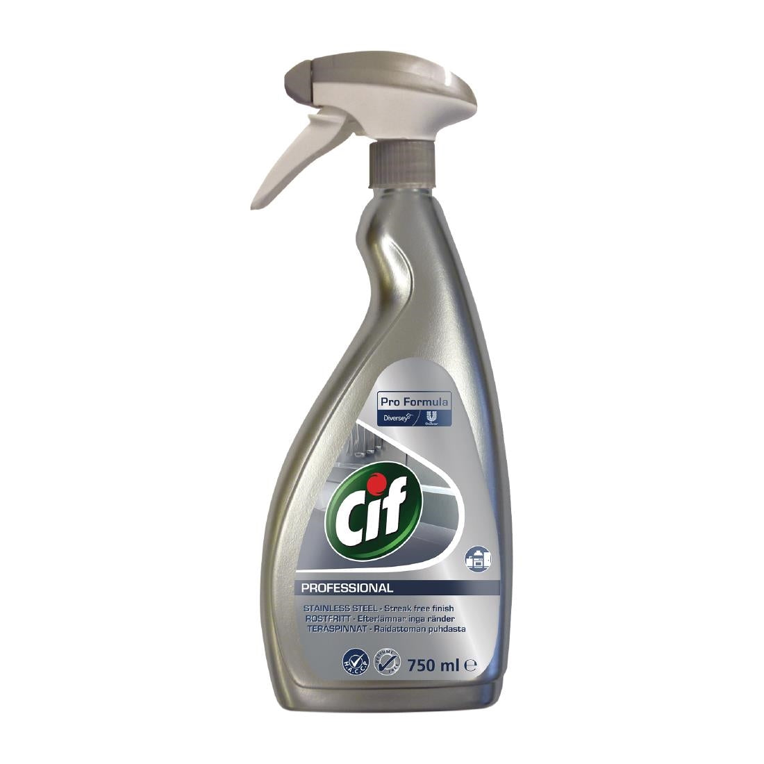 CX859 Cif Pro Formula Glass and Stainless Steel Cleaner Ready To Use 750ml JD Catering Equipment Solutions Ltd