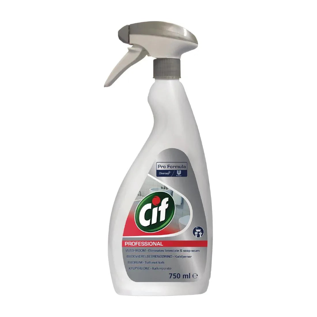 CX861 Cif Pro Formula 2-in-1 Washroom Cleaner and Descaler Ready To Use 750ml - JD Catering Equipment Solutions Ltd