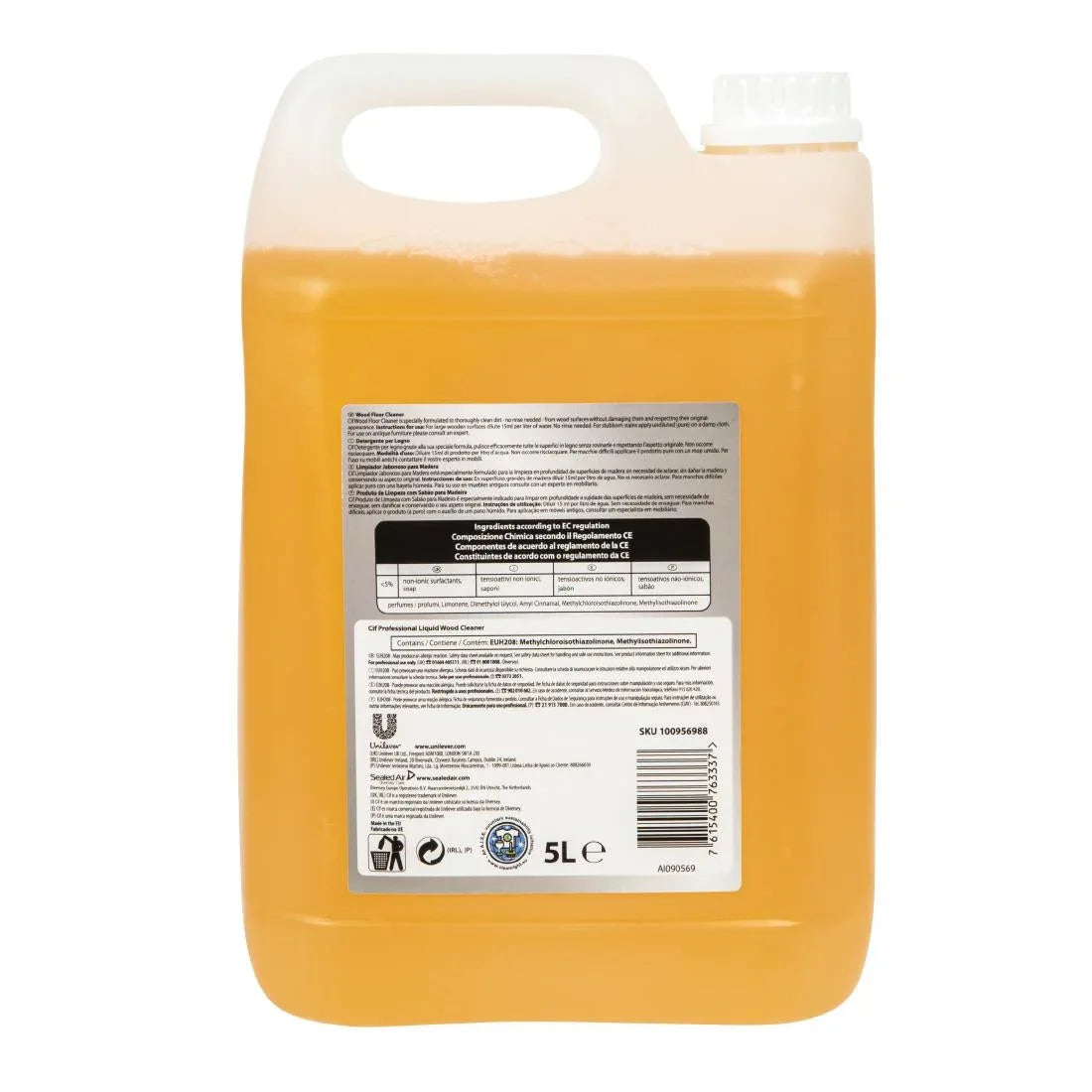 CX865 Cif Pro Formula Wood Floor Cleaner Concentrate 5Ltr - JD Catering Equipment Solutions Ltd
