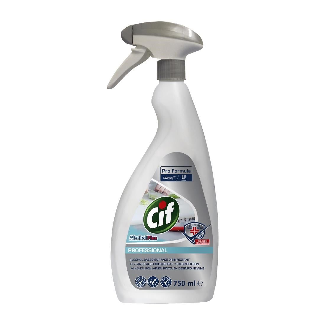 CX871 Cif Pro Formula Alcohol Plus Surface Disinfectant Ready To Use 750ml JD Catering Equipment Solutions Ltd