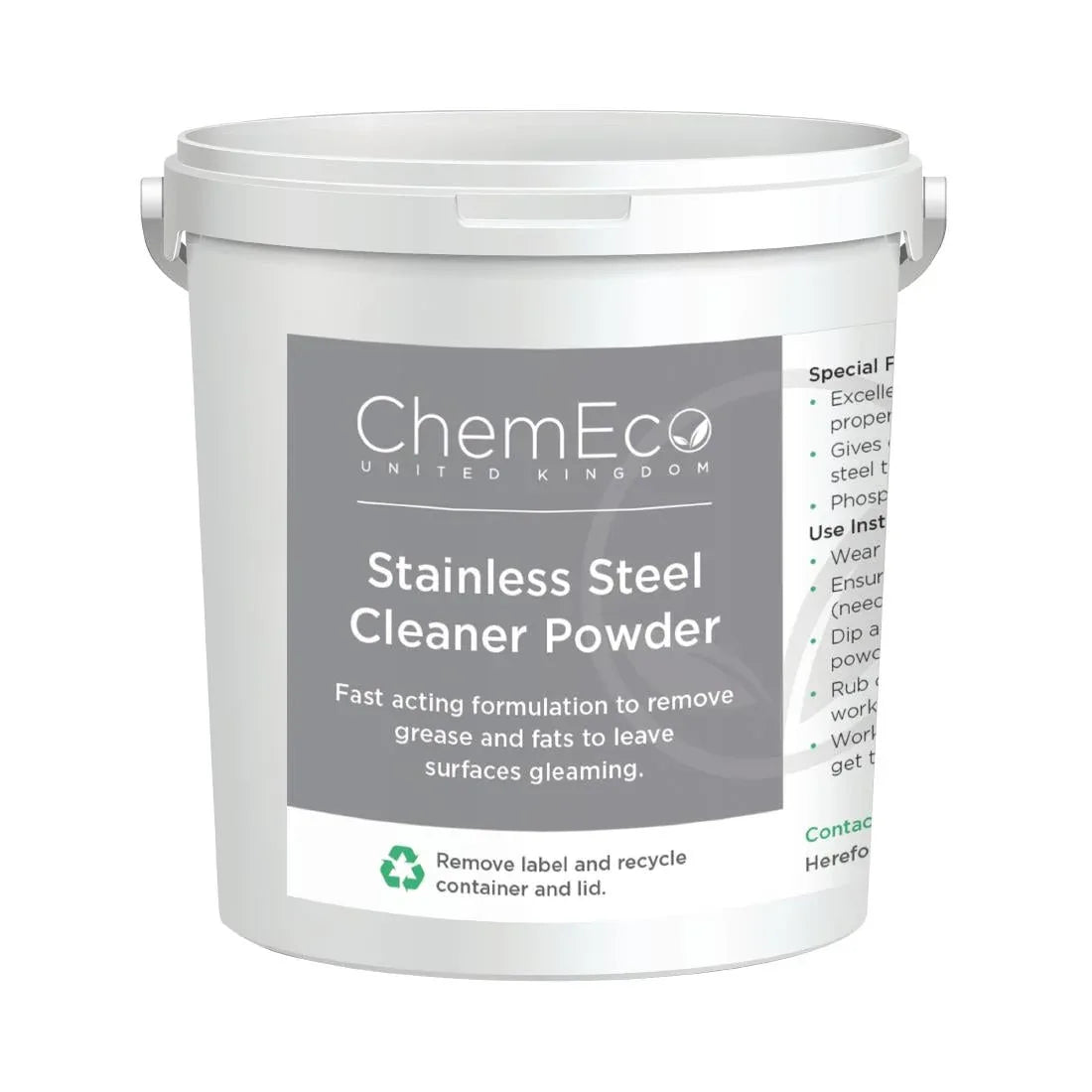 CX946 ChemEco Stainless Steel Cleaner Powder 1kg - JD Catering Equipment Solutions Ltd