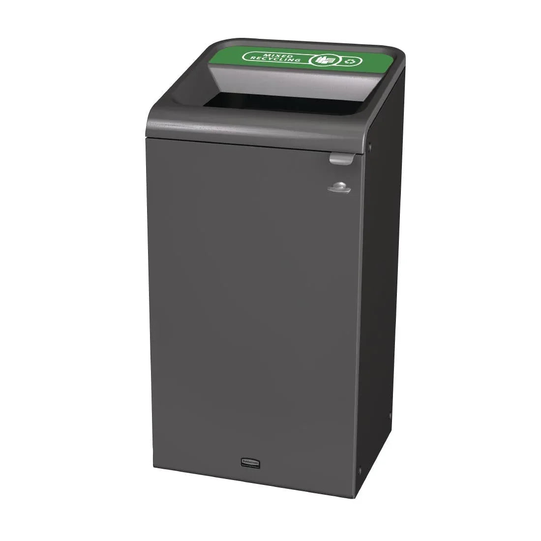 CX961 Rubbermaid Configure Recycling Bin with Mixed Recycling Label Green 87Ltr JD Catering Equipment Solutions Ltd