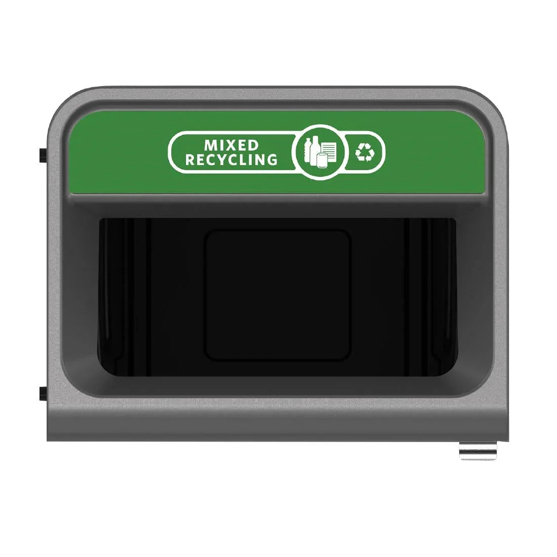 CX962 Rubbermaid Configure Recycling Bin with Mixed Recycling Label Green 125Ltr JD Catering Equipment Solutions Ltd