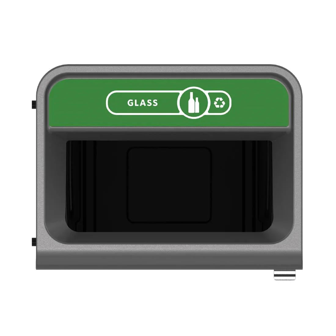 CX968 Rubbermaid Configure Recycling Bin with Glass Recycling Label Green 125Ltr JD Catering Equipment Solutions Ltd