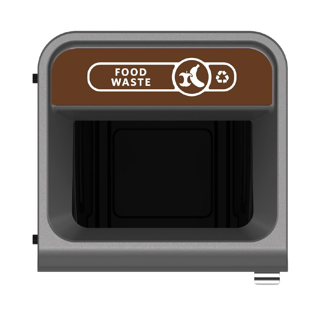 CX973 Rubbermaid Configure Recycling Bin with Food Waste Label Brown 87Ltr JD Catering Equipment Solutions Ltd
