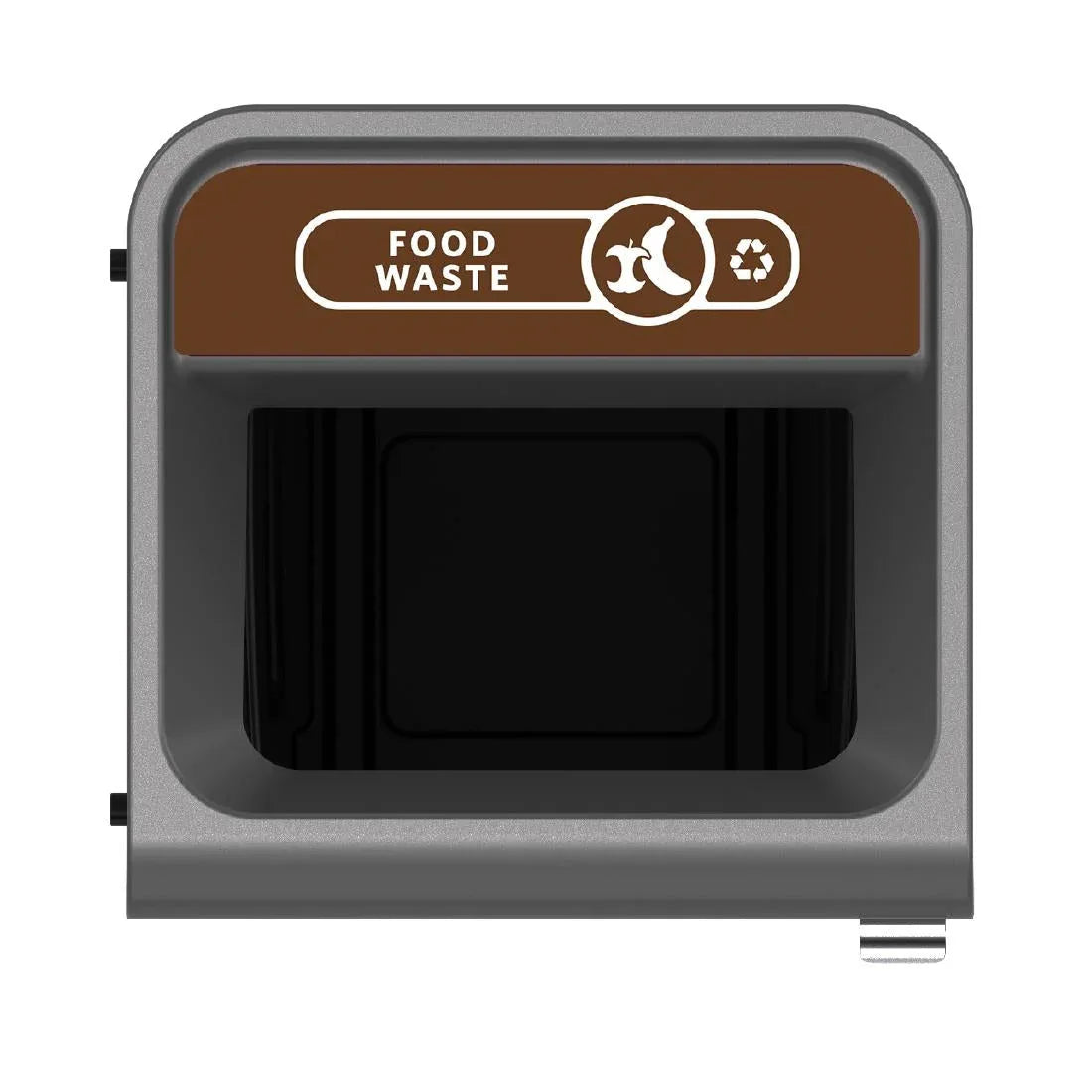 CX973 Rubbermaid Configure Recycling Bin with Food Waste Label Brown 87Ltr JD Catering Equipment Solutions Ltd