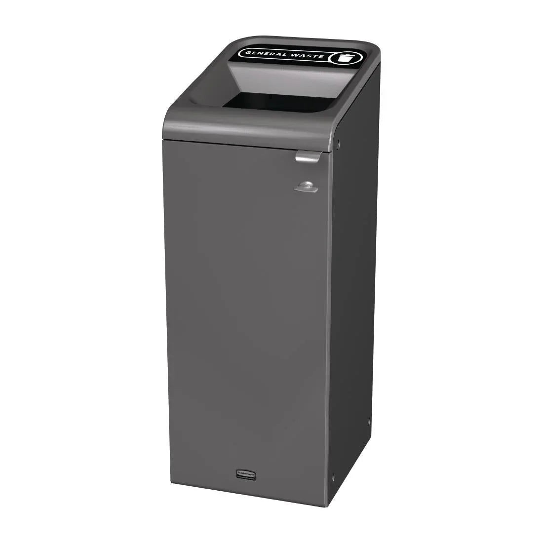 CX978 Rubbermaid Configure Recycling Bin with General Waste Label Black 57L - JD Catering Equipment Solutions Ltd