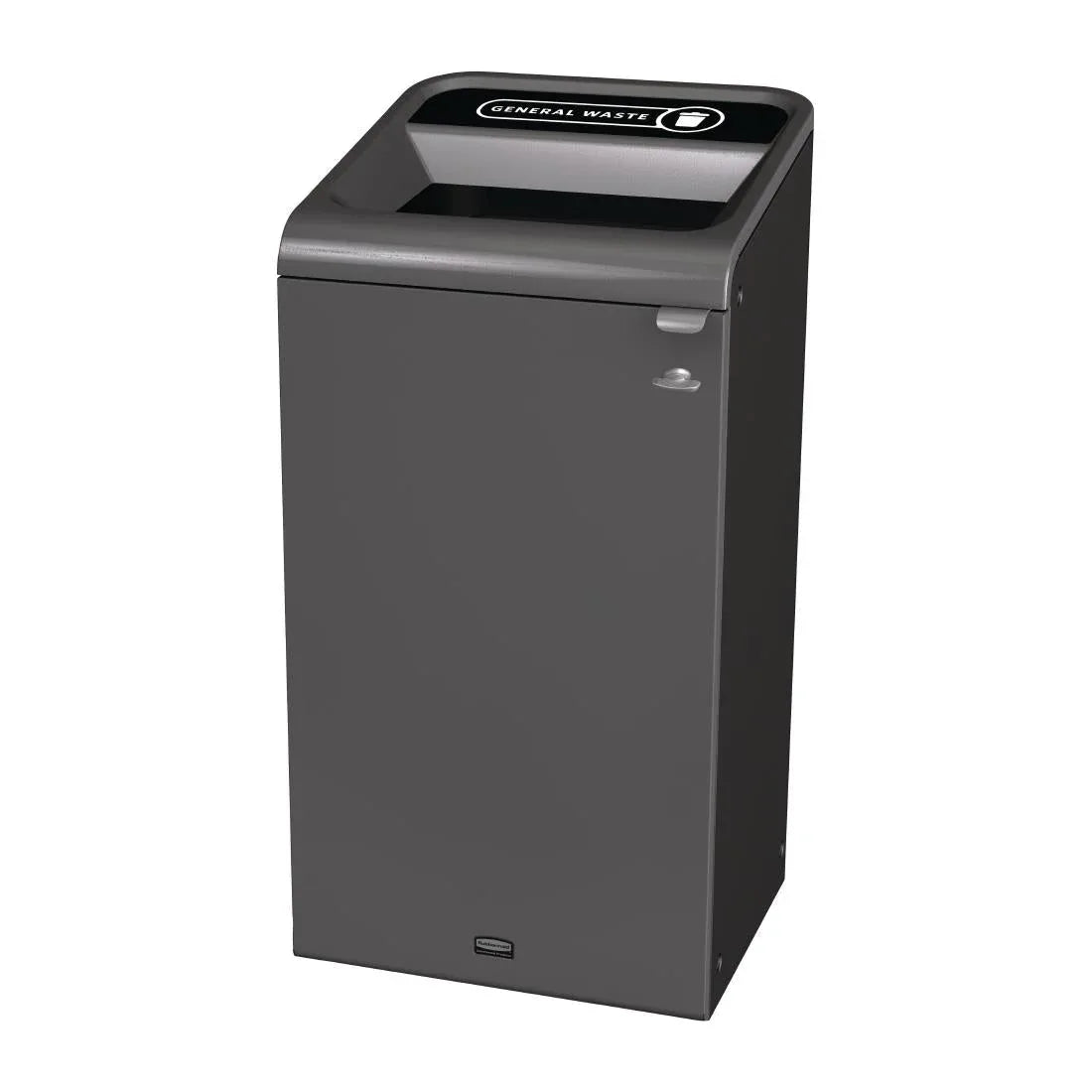 CX979 Rubbermaid Configure Recycling Bin with General Waste Label Black 87L - JD Catering Equipment Solutions Ltd